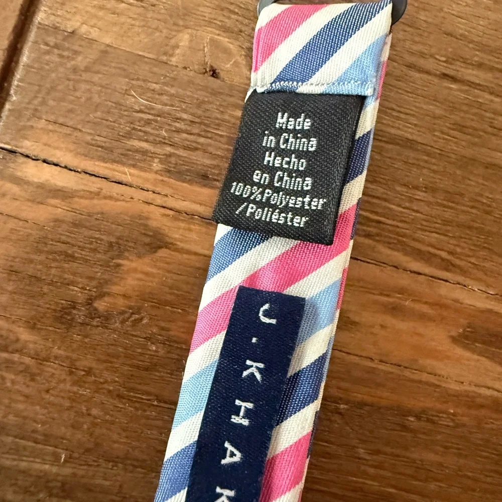 J. Khaki Multicolor Striped Kids Bow Tie